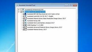 Removing an Application using Autodesk's Dedicated Uninstall Tool