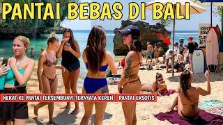 PANTAI TERSEMBUNYI DI BALI: Banyak Turis asing di Pantai Padang Padang Bali
