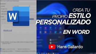 Crea tu propio Estilo Personalizado en Word | Solución definitiva