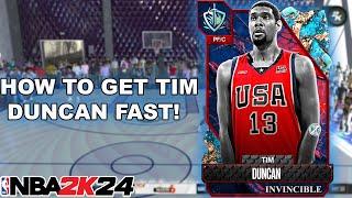 HOW TO GET INVINCIBLE TIM DUNCAN FAST AND EASY IN NBA 2K24!