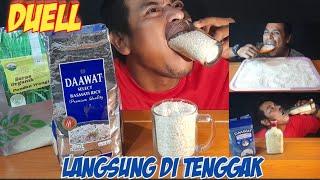 LANGSUNG DI TENGGAK || ASMR RAW RICE EATING || COMPILATION VIDIO ASMR MAKAN BERAS MENTAH