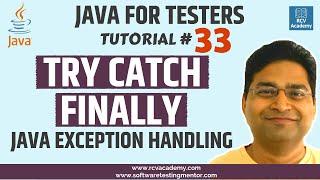 Java for Testers #33 - Try Catch Java | Exception Handling in Java