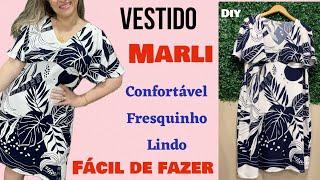 VESTIDO DE VISCOSE SOLTINHO COM MANGAS FÁCIL DE FAZER PRO VERÃO #vestidos #dress #diy  #passoapasso