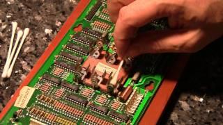 Neutralizing acid on a pinball board with a leaky battery -  Pt 2 - PinballHelp.com