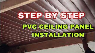 PAANO MAG INSTALL NG PVC CEILING PANEL STEP BY STEP vigan project VIDEO#44