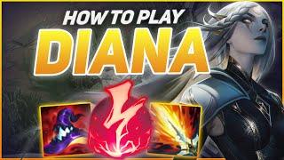 HOW TO PLAY DIANA SEASON 12 | NEW Build & Runes | Season 12 Diana guide | League of Legends