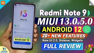 Redmi Note 9 New MIUI 13.0.5.0 Android 12 Update | 20+ Features | MIUI 13 Redmi Note 9 New Update