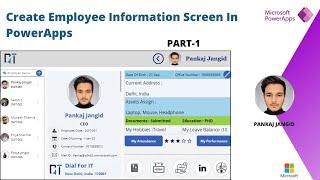 Employee Information UI Screen create for Employees & HR in PowerApps