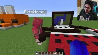 NOOB Vs HACKER : I CHEATED in a Build Challenge (EP 7)  Minecraft ft @EktaMore