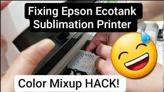How To Fix The EPSON ECOTANK ET-2760  Sublimation Printer After MIXING UP The SUBLIMATION INKS!