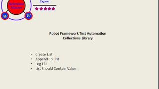 Robot Framework Collections List Tutorial One