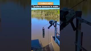 Tyrolene traverse #commando #indianarmy #water #youtubeshorts