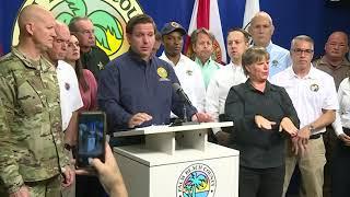 Gov. Ron DeSantis speaks in Palm Beach County about Hurricane Dorian