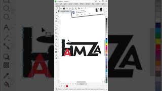 "HAMZA KASHIF" Name Logo Design in CorelDraw#short