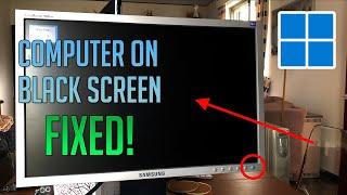 How to Fix: Computer Turns on with Black Screen Monitor | No Display Signal