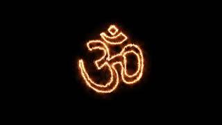 Om Meditation Mantra is on fire animation Background 4K Loop Video | No Copyright Motion Loop Video