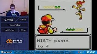 Pokemon Yellow Any% Glitchless Speedrun - Live at ASM 2019