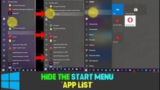 How to Hide the Start Menu ‘App List’ on Windows 10