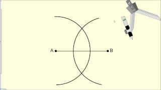 Constructing a Perpendicular Bisector - Geometry