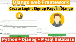 Creating Login, Signup Page in Django Using Mysql Database | Django Python Tutorial