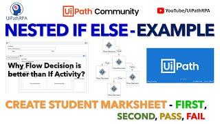 Nested If Else Statement UiPath | Create Student Marksheet in UiPath | UiPathRPA