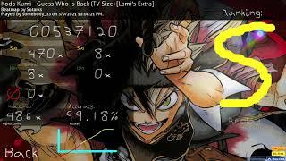 (osu!taiko) 4,200pp Reached | Koda Kumi - Guess Who Is Back (TV Size) [Lami's Extra] 226pp FC 99.18%