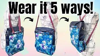 Convertible Tote to BackPack DIY Bag Tutorial - The Maggie Switch Bag Pattern