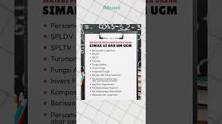 Materi Prioritas Matematika Dasar Simak UI dan UM UGM