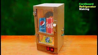 How to make a Refrigerator at home Using Cardboard - Making Cardboard Refrigerator - Refrigerator