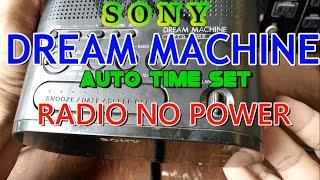 SONY DREAM MACHINE AUTO TIME SET RADIO NO POWER REPAIR