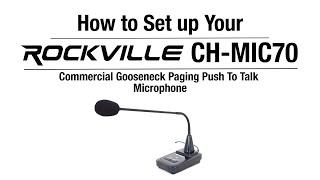 How to Setup Your Rockville CH-MIC70 Push To Talk Commercial Gooseneck Paging Microphone w/Chimes