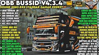 OBB BUSSID V4.3.4 SOUND HINO RK8 STANDAR GAHAR KREKET | BUS FULL ACC | GRAFIK HD4K | Bussid v4.3.4