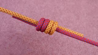 Rope connection knot, knotting method