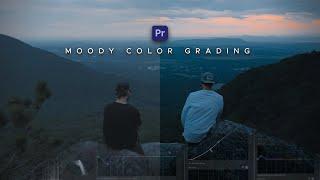 How I Color Grade MOODY/BLUE HOUR Footage - Adobe Premiere Pro Grading Tutorial