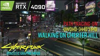 Cyberpunk 2077 | RTX4090.i9-14900K UWQHD Path Tracing-Max | Realistic Mods | Walking on CHERTERHILL