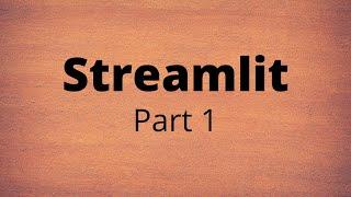 Streamlit (Part 1) - Start with VS Code