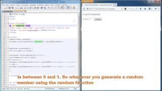 Javascript lesson 5 - generating random numbers