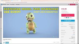 how to download free all 3d sketchfab paid model and texture with script #sketchfab ripper 2