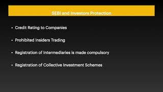 SEBI and Investors Protection