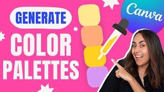 5 ways to generate a COLOR PALETTE in Canva | Tutorial for beginners + BONUS