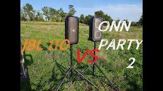ONN Large Party Speaker Gen 2 vs JBL Partybox 110 ️ Outdoors Pole Mounted  Bass Boost On