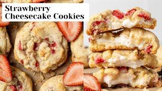 STUFFED Strawberry Cheesecake Cookies (Original Viral Recipe!)