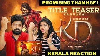 KD - The Devil | Title Teaser REACTION | Kannada Movie |Prem's |Dhruva Sarja | Arjun Janya | KVN