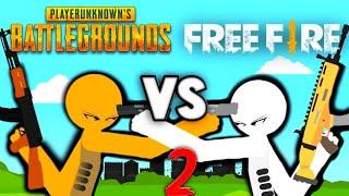 PUBG vs Free Fire - Stickman Animation - Part 2