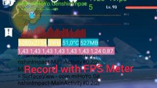 Redmi 9 MIUI 12.0.3 Genshin Impact 2.1 FPS Meter Record