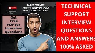 Technical Support Interview Questions and answers - 100% asked interview questions #techsupport