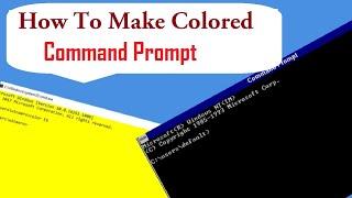 How to change Color of  Command Prompt in window 10