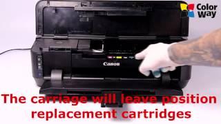 Video manuals for Installation of refillable cartridges ColorWay for Canon IP7240