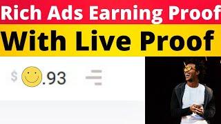 Rich Ads Earning Proof | Rich Ads | Adsense Alternative | Urdu/Hindi