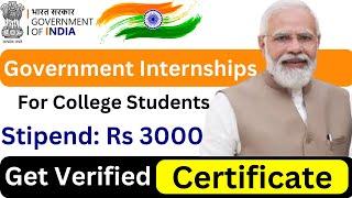 Government Internship 2024 | Government Internships For College Students |  Govt. Internship